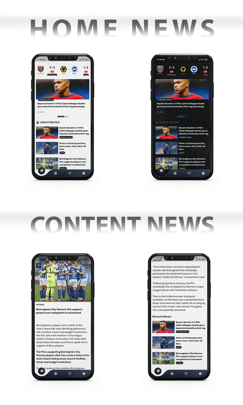 Flutter Football API: LiveScore & Vote Matches & News Sport & Live Matches ( Admob & Facebook ads ) - 3