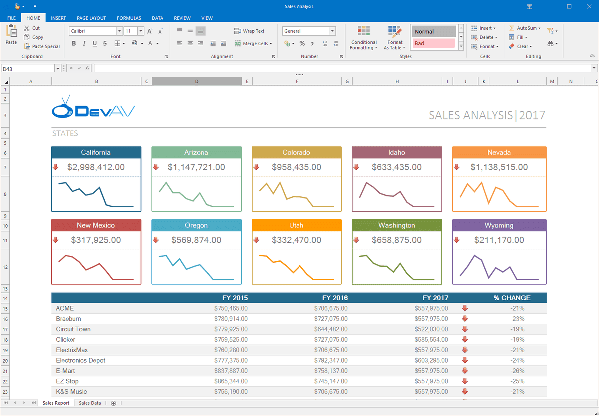 WinForms-Spreadsheet