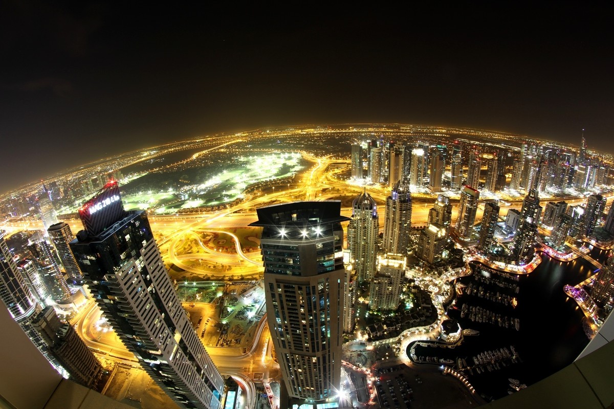 United_Arab_Emirates_Houses_Skyscrapers_Dubai_Night_From_above_Cities_2048x1365