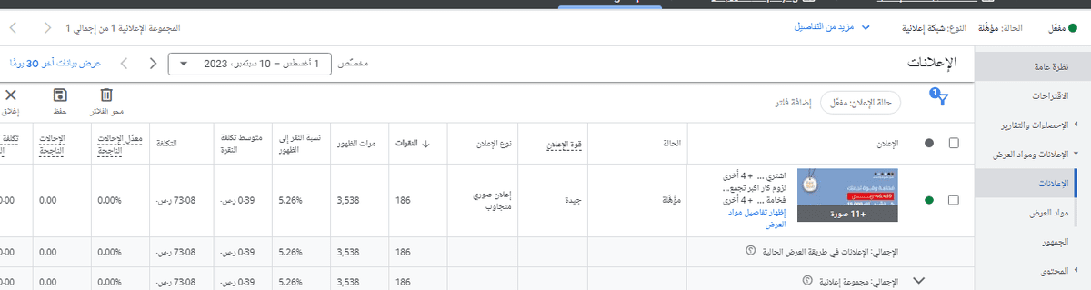 نتائج الحملة الى الان 