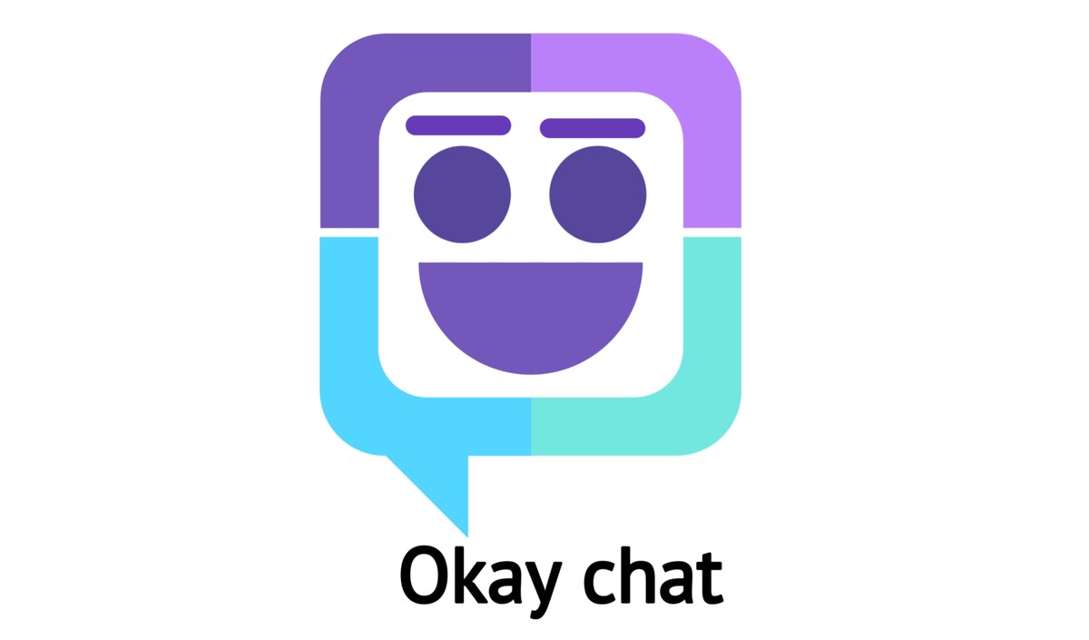 شعار وهمي للتطبيق شات Okay chat 