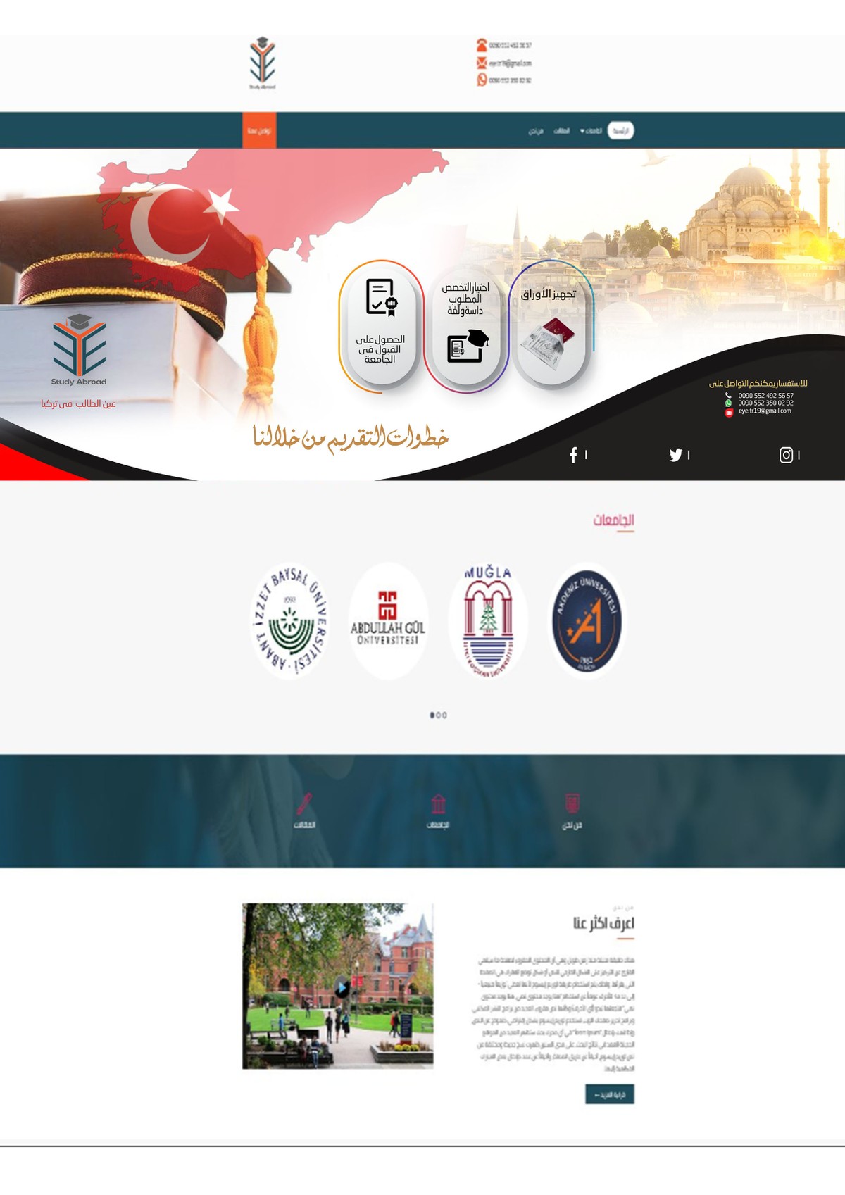 تصميم  سلايدات جامعة تركيا (Eye Turk)