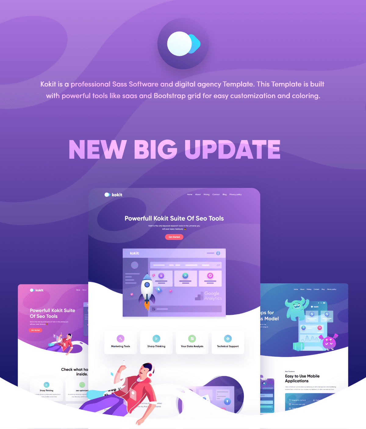 Kokit - SEO SaaS & Digital Agency Template