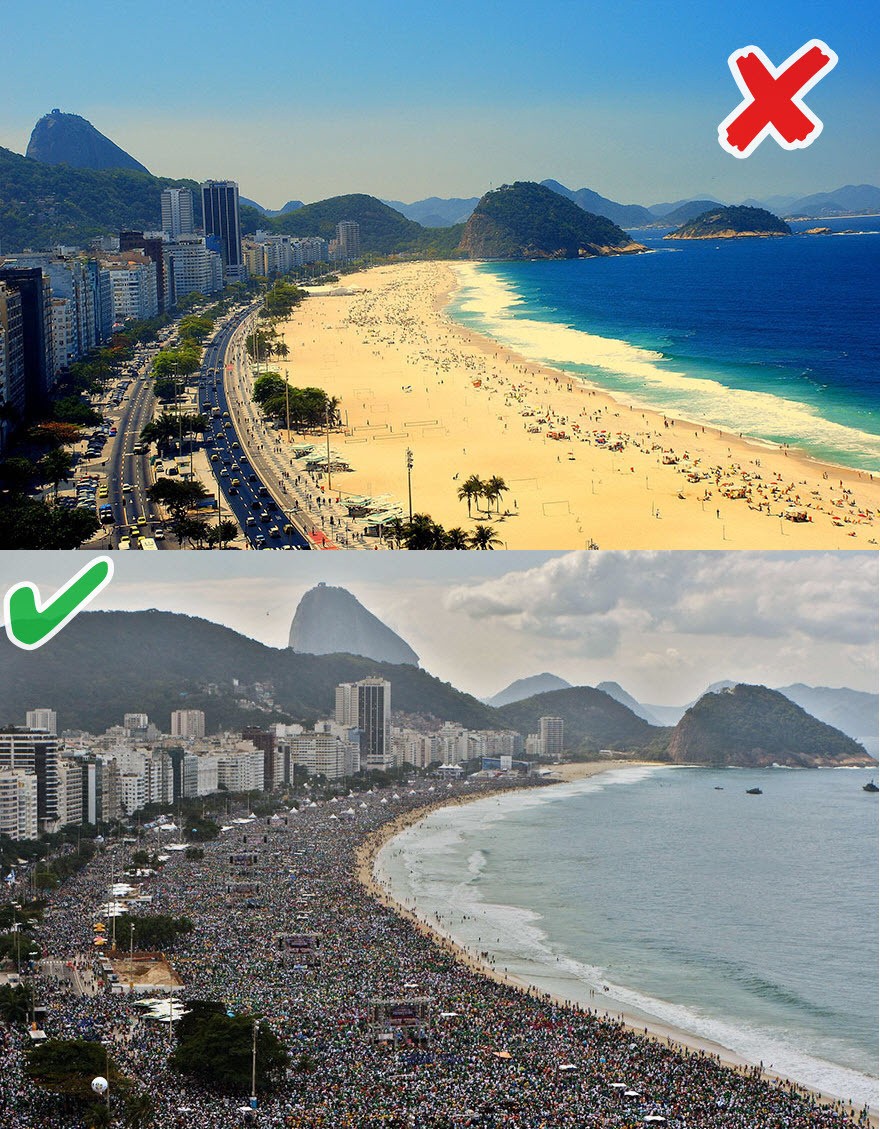 شاطئ العاصمة ريو ديجانيرو بالبرازيل !