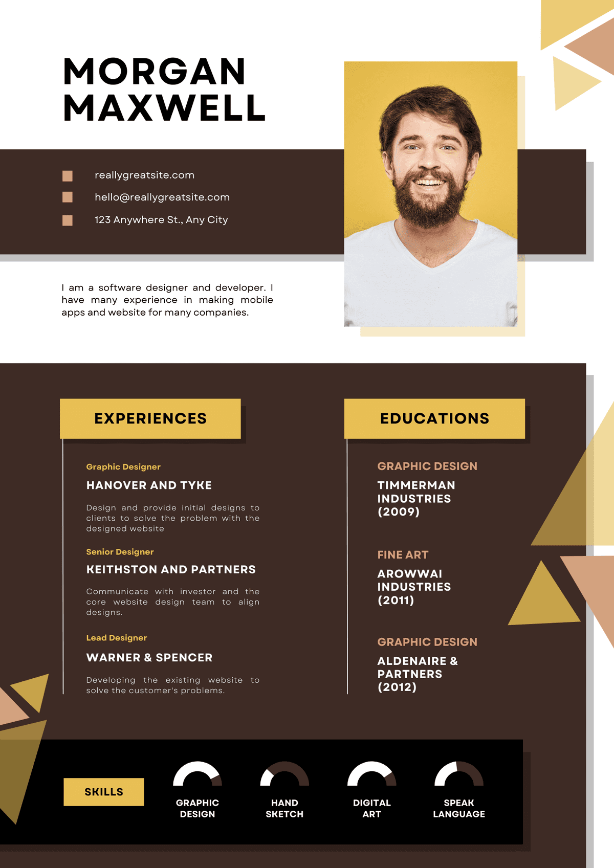 Triangle_Brown_and_Yellow_Modern_Resume