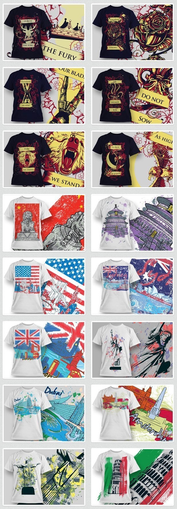 5 - حزمة تصاميم تي شيرت (120 T-Shirt) جديدة جاهزة للتعديل