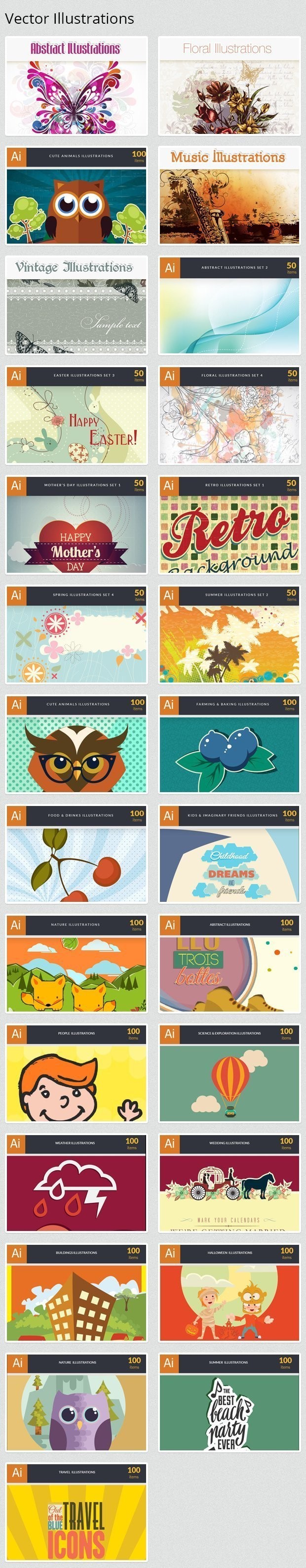 8- باقة فيكتور اليستريتور أكثر من 2,400 تصمم 