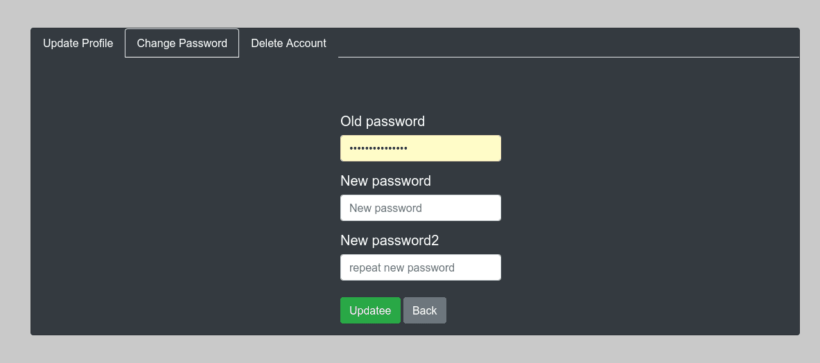 change password