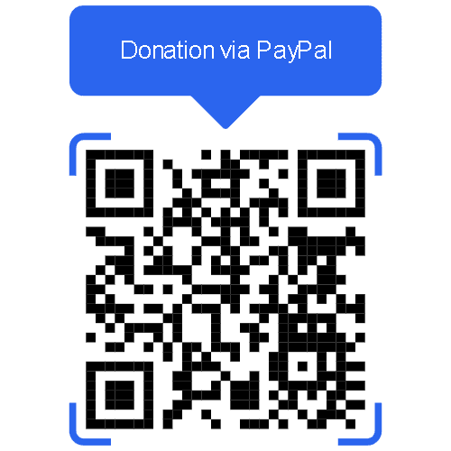 Donation via PayPal or Visa Card