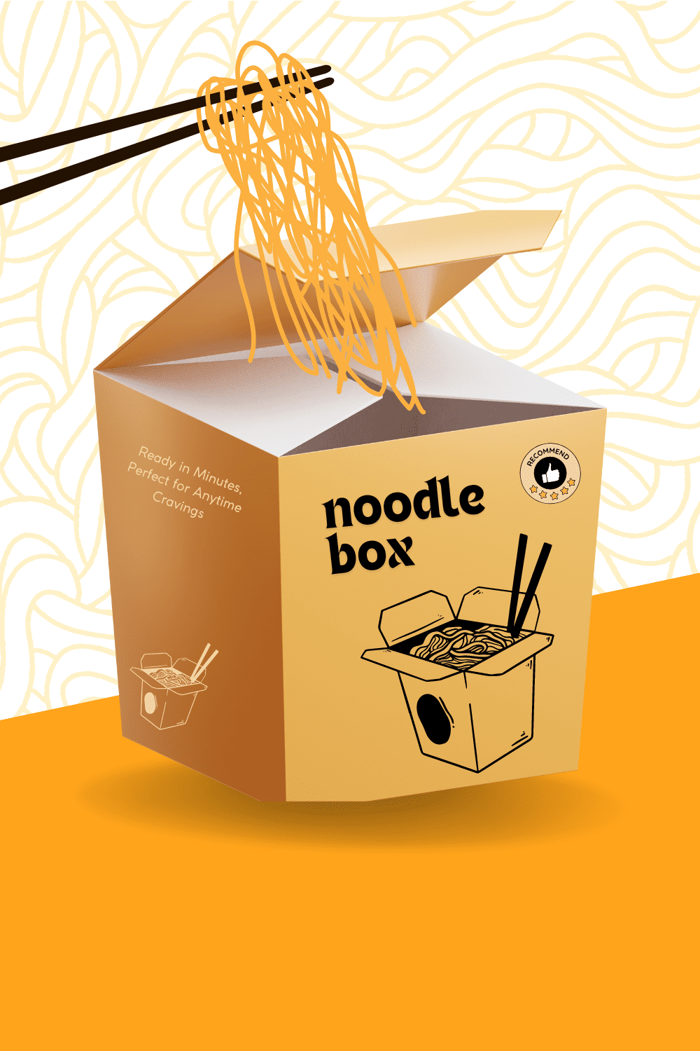 White_Orange_Simple_Pattern_3D_Food_Box_Packaging_Mockup_Pinterest_Pin