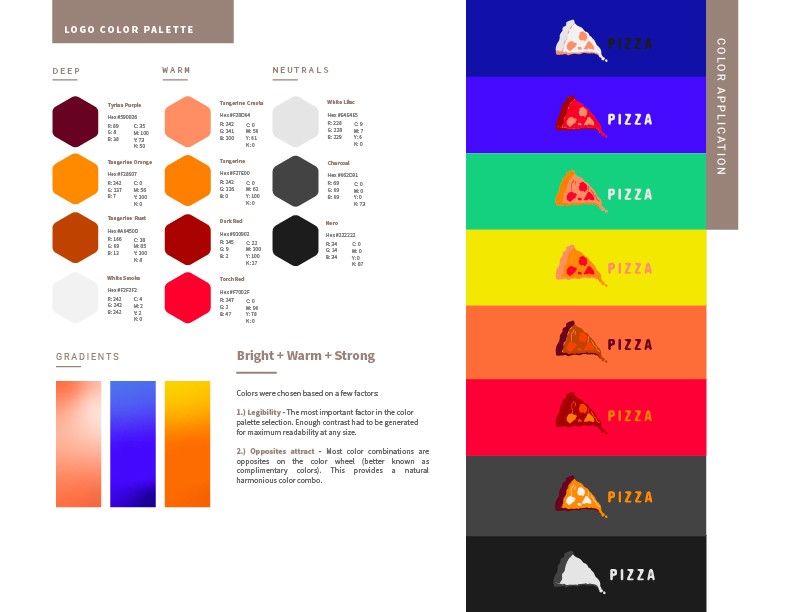 عرض الشعار على خلفيات متباينة