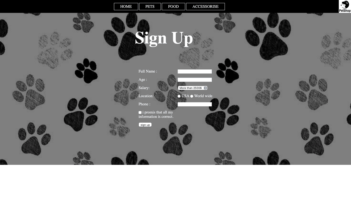 Sign up 