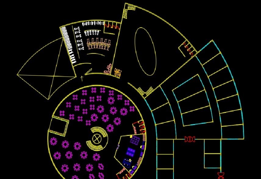 التقسيم المعماري لأحد مباني المول