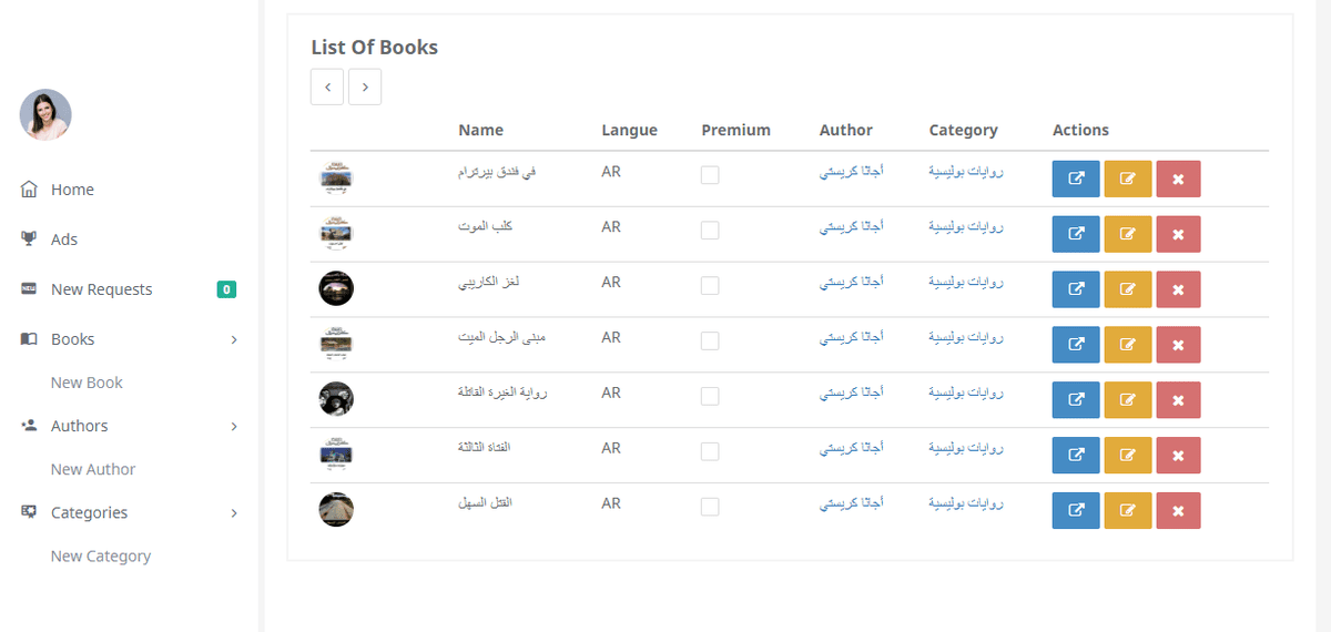 قائمة الكتب