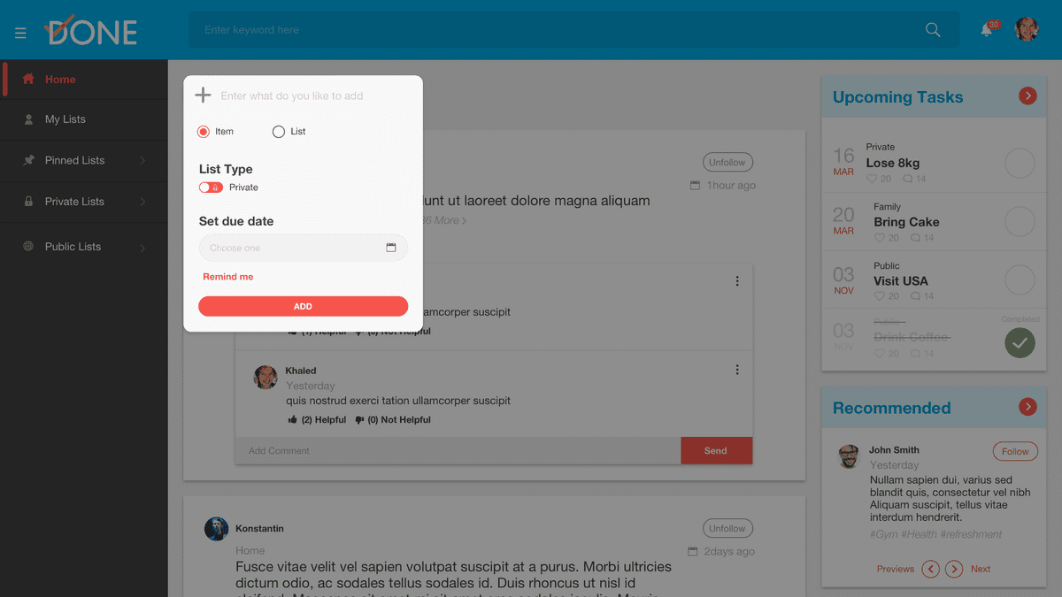 صفحات Admin panel باستخدام HTML5 , CSS3 , Javascript, Bootstrap - صور