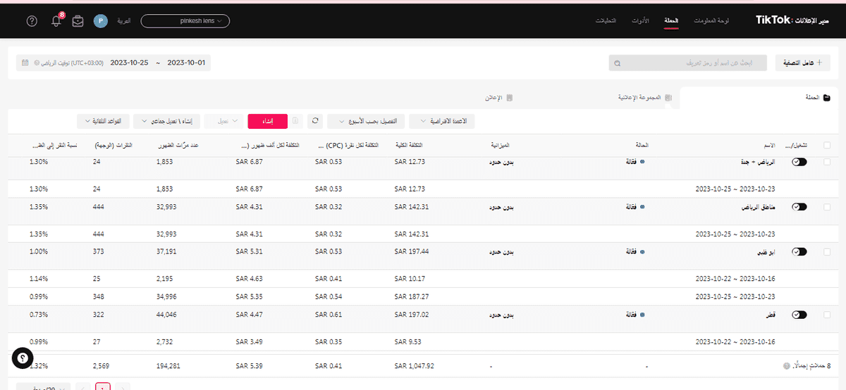 حملات اعلانية تستهدف الدول على Tiktok