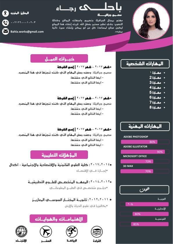 سيرة ذاتية CV بإبداع ودقة