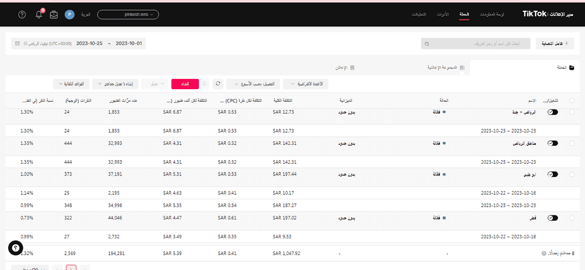 حملات اعلانية تستهدف الدول على Tiktok