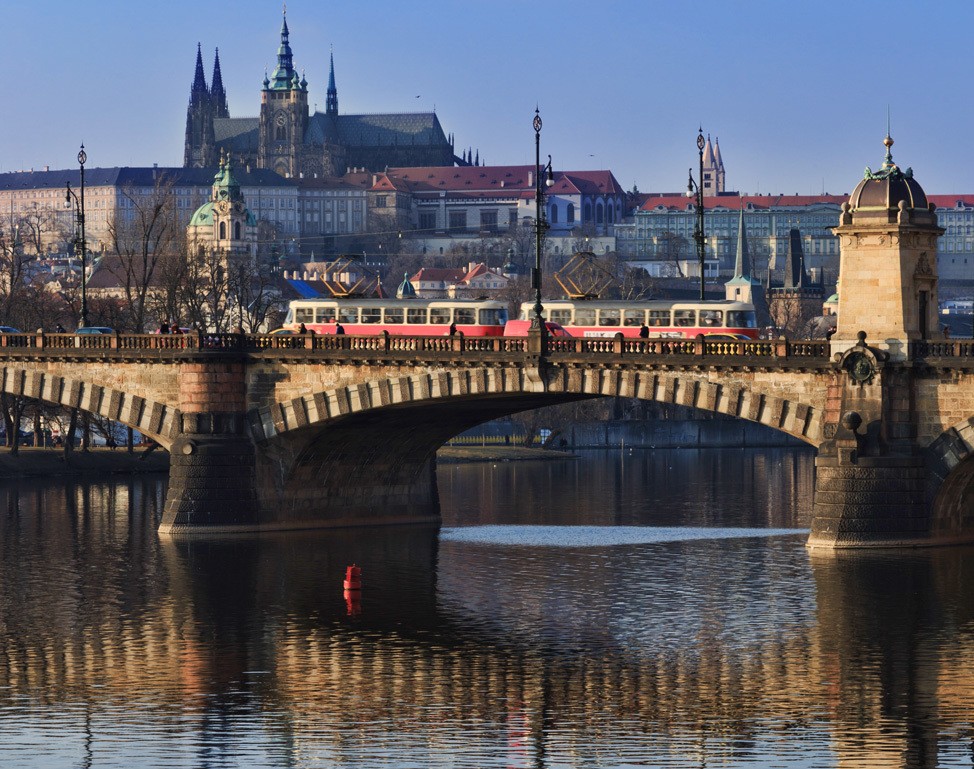 Prague-Bridge-Tram