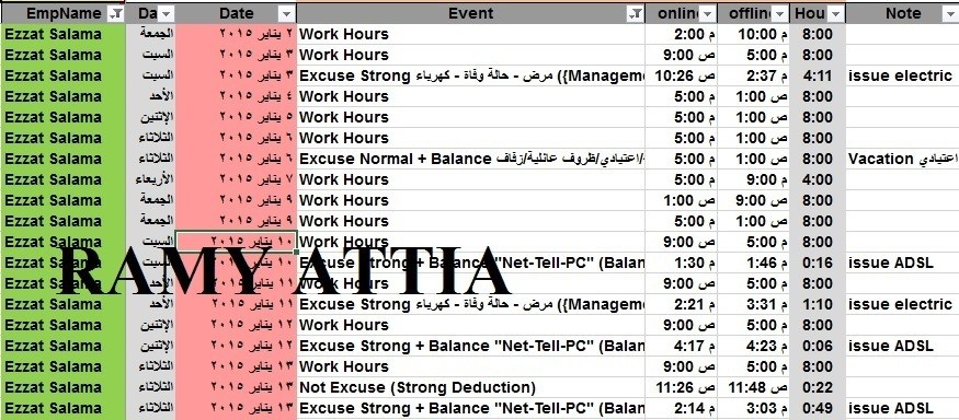 16_حضور_وانصراف_وغياب_وتأخير_الموظفين