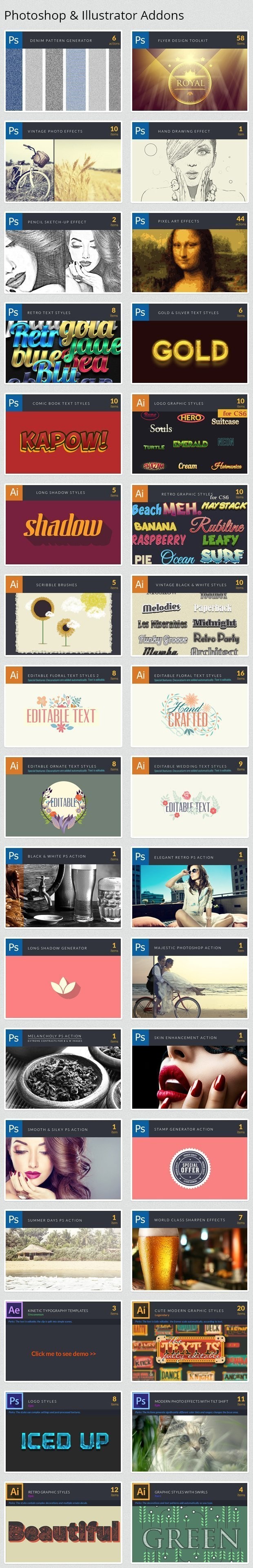 3- افضل إضافات الفوتوشوب واليستريتور (153 Addons) 