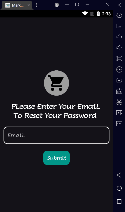 User Password Reset View