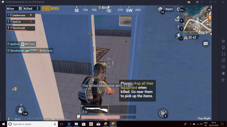 PUBG Mobile on Tencent Gaming Buddy