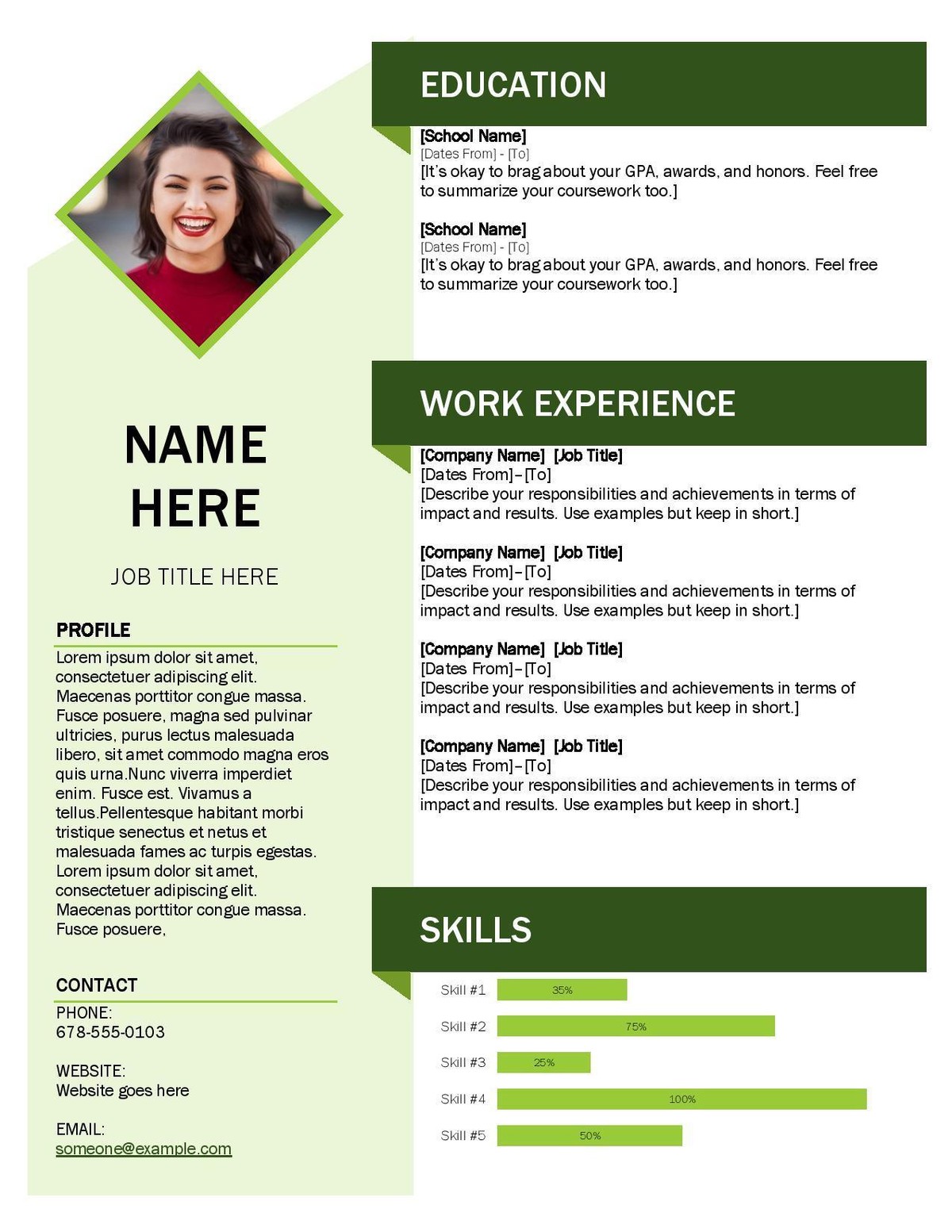 Word_Temp_-Green_and_white_English_CV-page-001