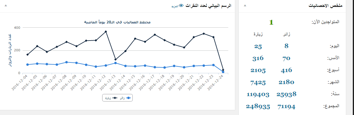 ملخص_الزيارات_لأحد_المواقع_لدينا