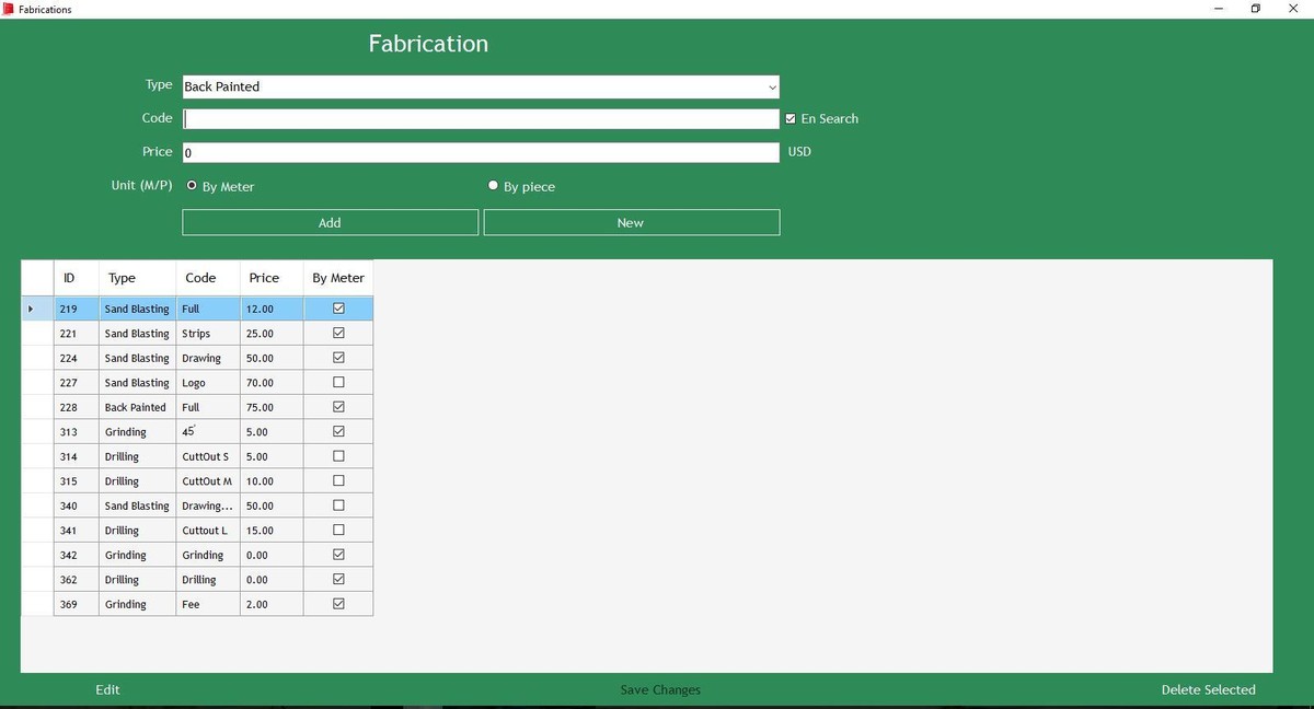 خدمات التصنيع والتسعير