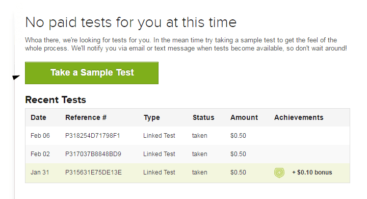 الاختبارات التي تم انجازها وثمنها