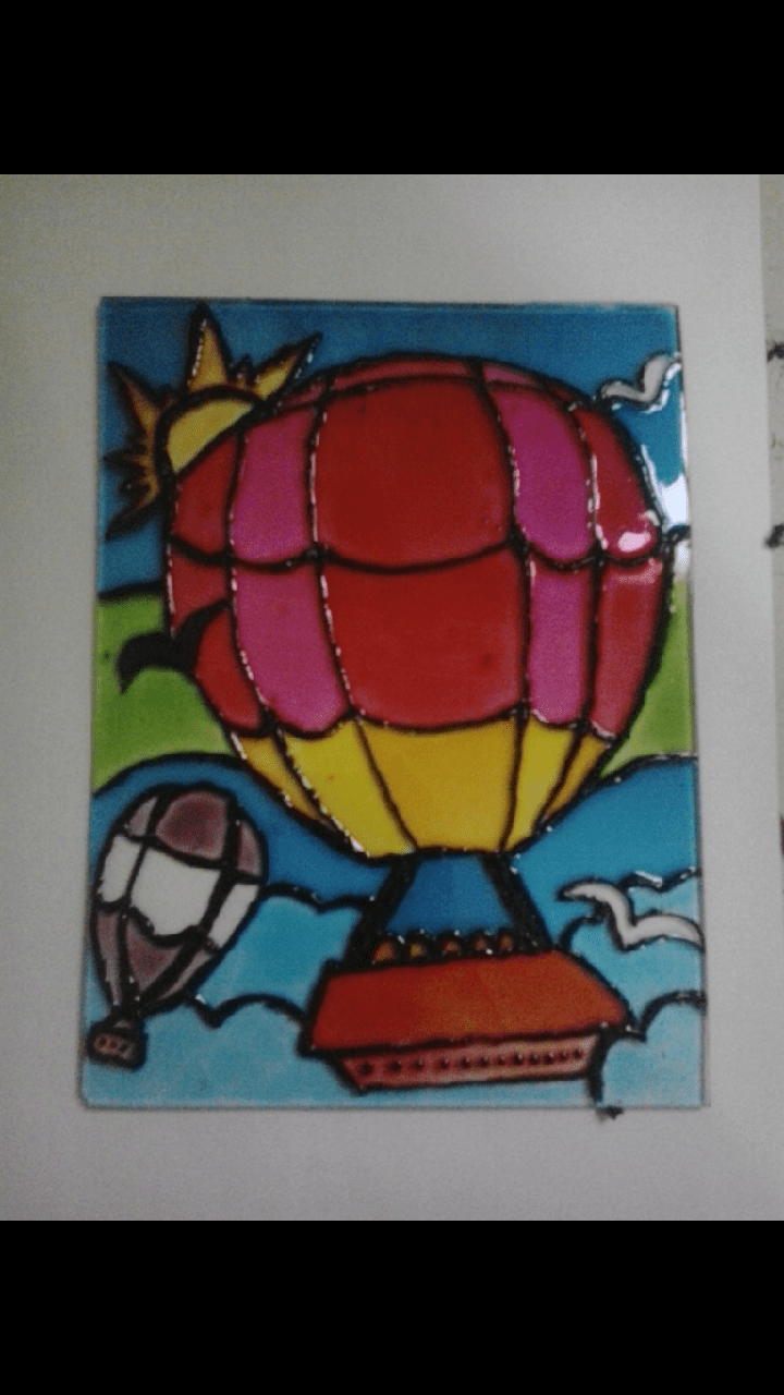 رسمة على الزجاج