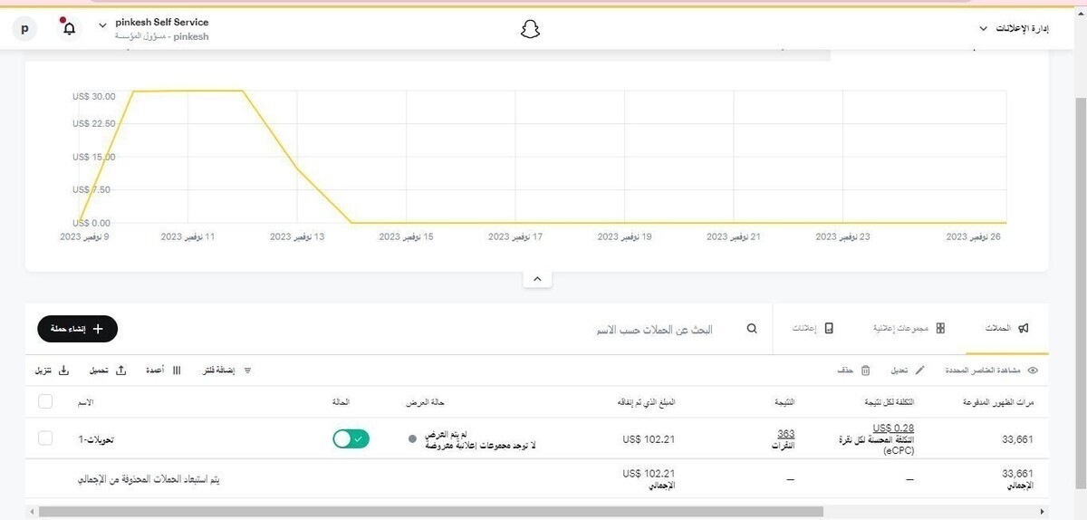 حملة اعلانية احترافية على snapchat