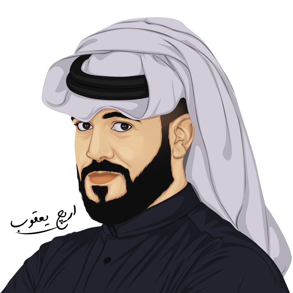 02_الوجه_الكتف_الشماغ_الابيض