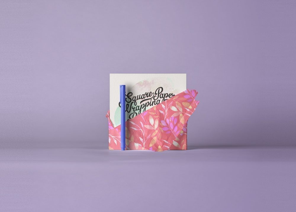 Invitation_Card_wrapped_in_Paper_Mockup