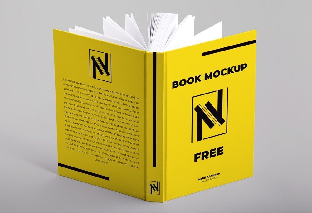 Standing_Open_Hardcover_Book_Mockup