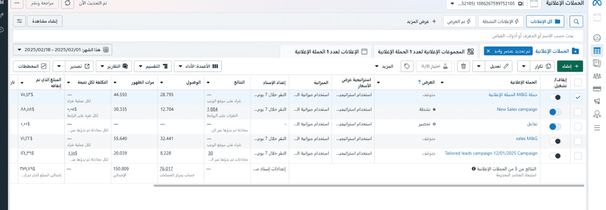 انشاء وادارة الحملات الاعلانية على ads manager