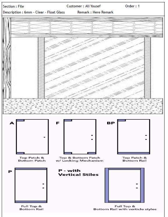 نموذج من الأوردر - خاص بقسم القص
