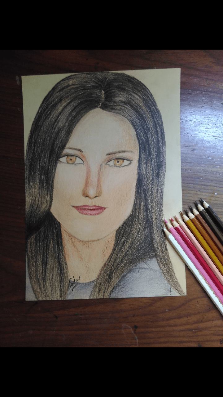 بورتريه بالوان خشب